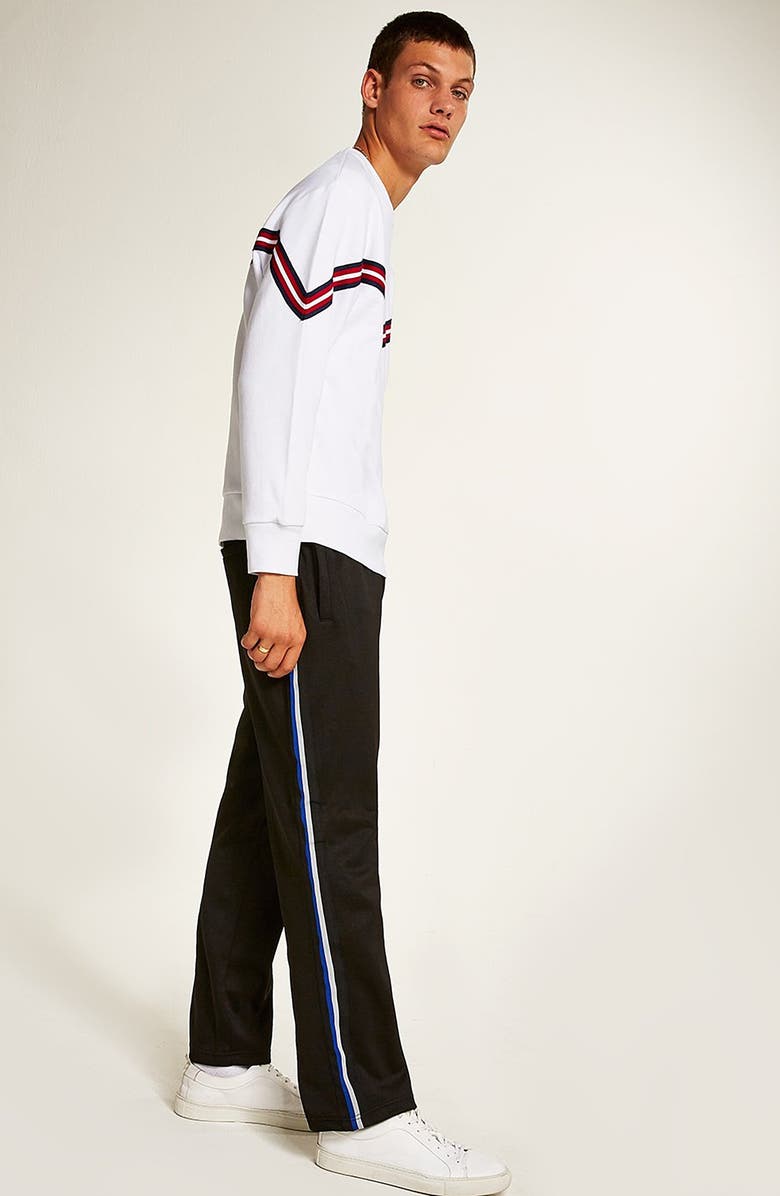 Topman Classic Tricot Taped Jogger Pants, Alternate, color, 