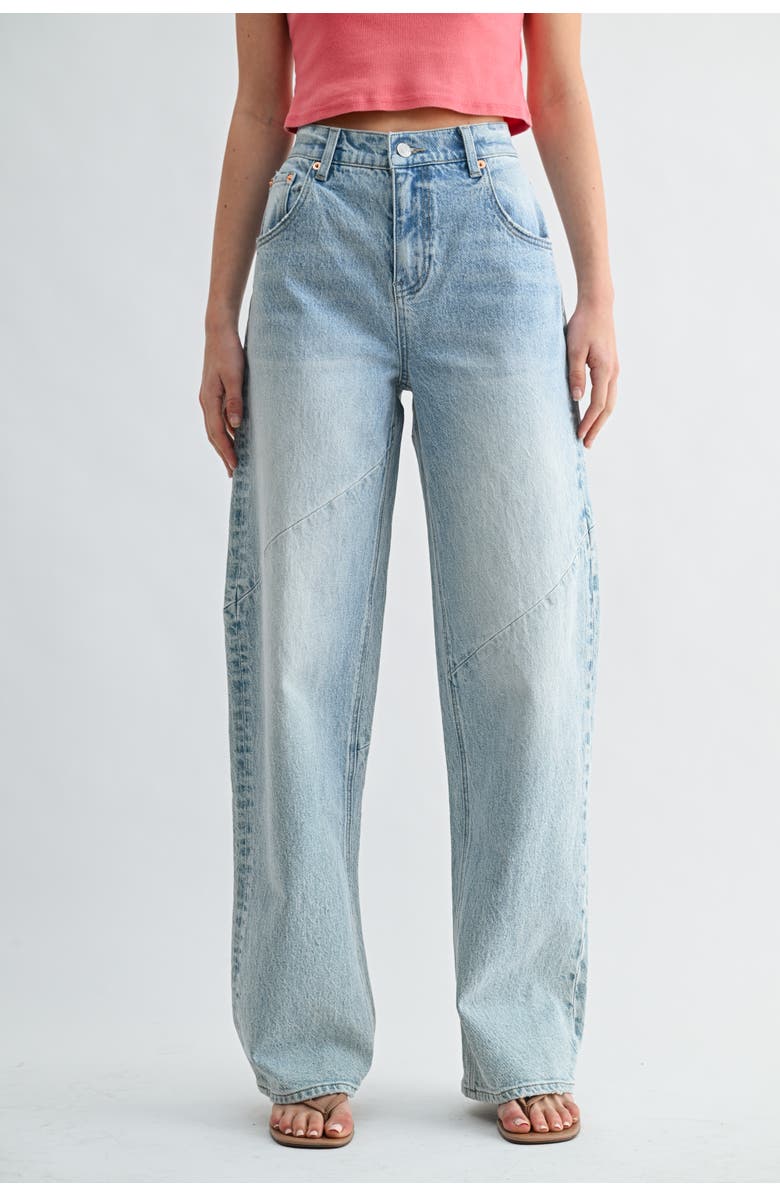 Jemina Denim The Arc Curve Pant, Alternate, color, Light Wash
