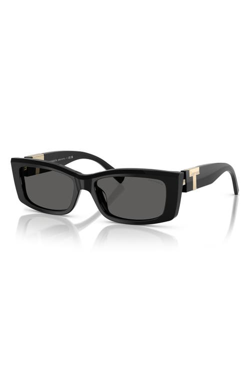 Tiffany & Co . 54mm Rectangular Sunglasses In Black