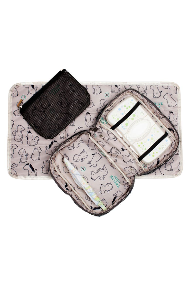 Water Resistant Nylon Diaper Clutch, Alternate, color, PEWTER