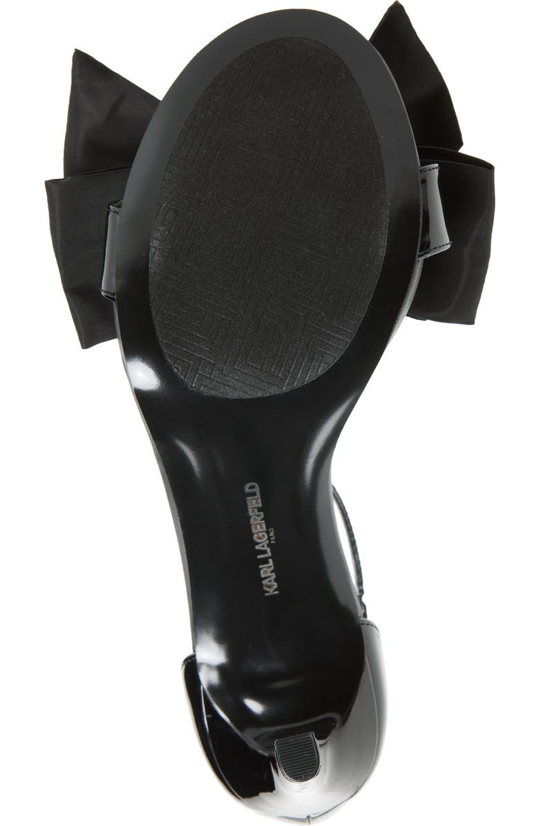 KARL LAGERFELD PARIS Kenz Rhinestone Bow Sandal, Alternate, color, Black