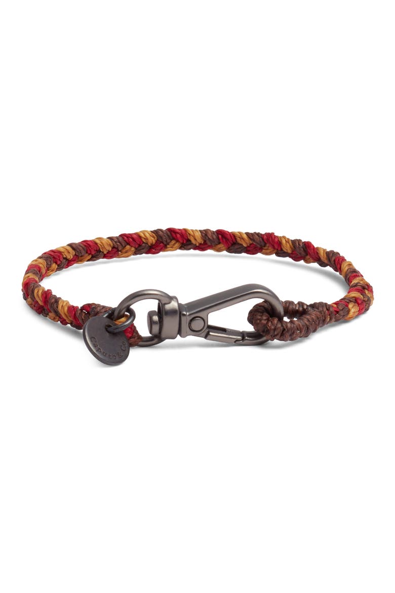 Swivel Clasp Braided Bracelet, Main, color, BROWN COMBO