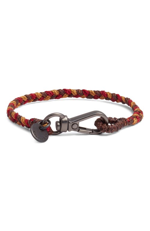 Caputo & Co . Swivel Clasp Braided Bracelet In Red