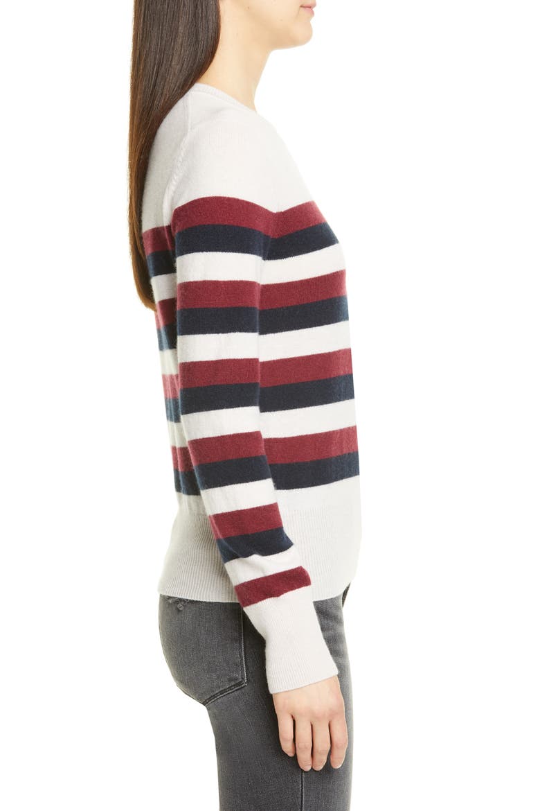 Cielle Stripe Wool & Cashmere Sweater, Alternate, color, BOUT DE LUNE MULTI