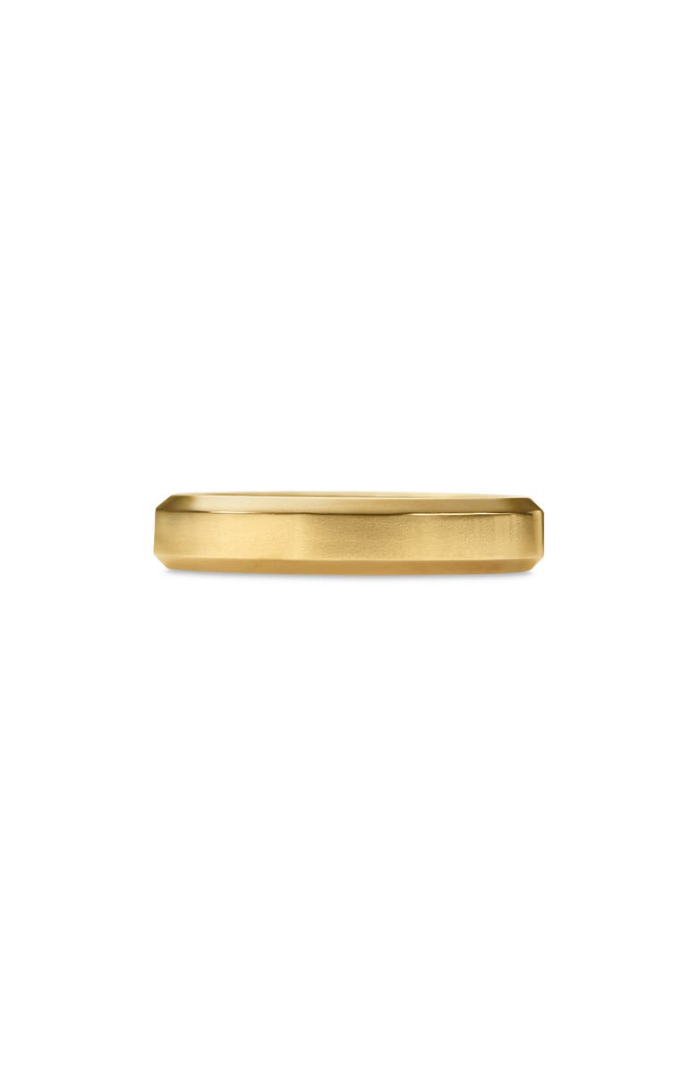 David Yurman Beveled Band Ring in 18K Yellow Gold, Main, color, Gold
