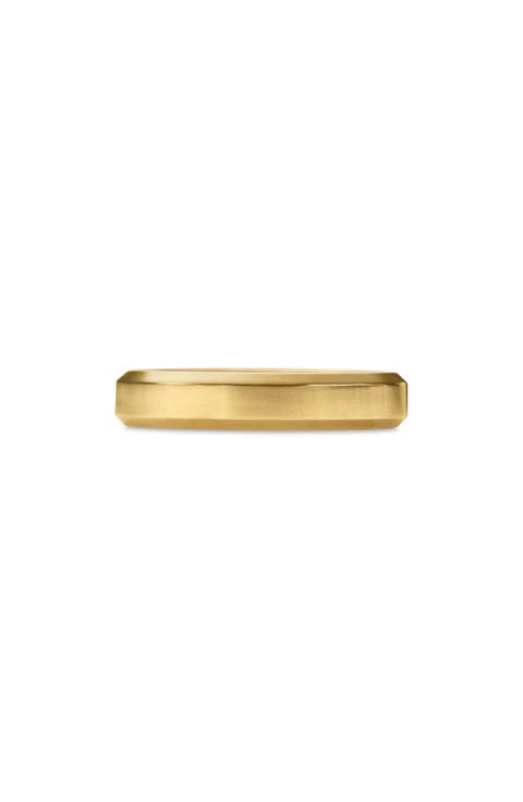 Beveled Band Ring in 18K Yellow Gold