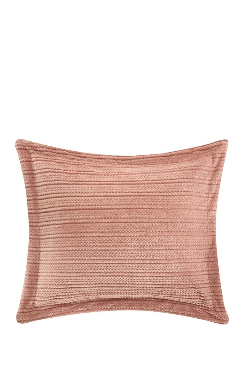 CHIC Rashid Ribbed Texture Microplush Faux Shearling Lined King Comforter 3-Piece Set - Beige, Alternate, color, 