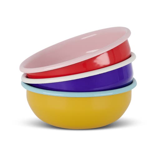 Elifle Two Tone Enamel Cereal Bowl In Gray