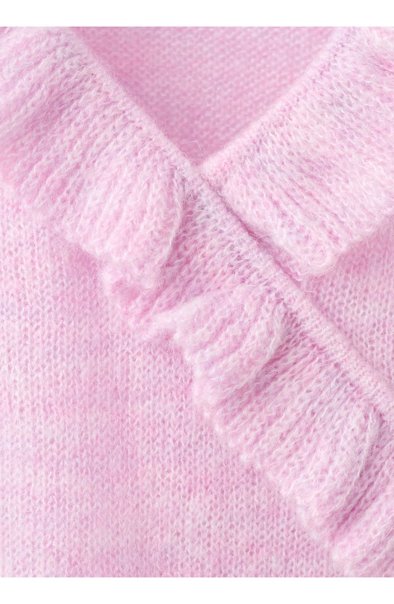 MANGO Ruffle Knit Top, Alternate, color, 