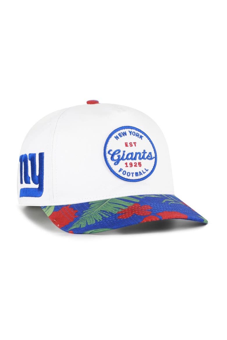 Men's '47 White/Royal New York Giants Beach Side Hitch Adjustable Hat, Main, color, White