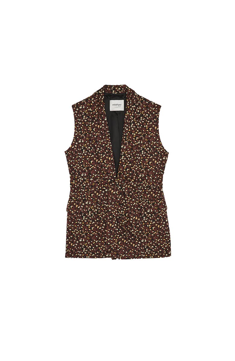 ottod'Ame Sleeveless Blazer, Alternate, color, Brown