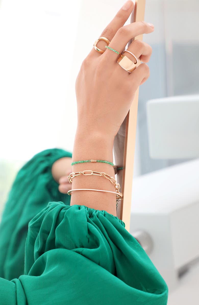 Bony Levy El Mar Emerald Band Ring, Alternate, color,