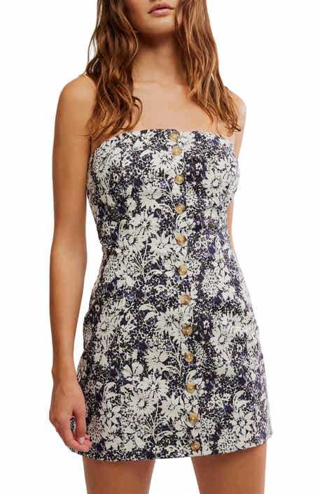 Free People Tomas Floral Print Strapless Minidress