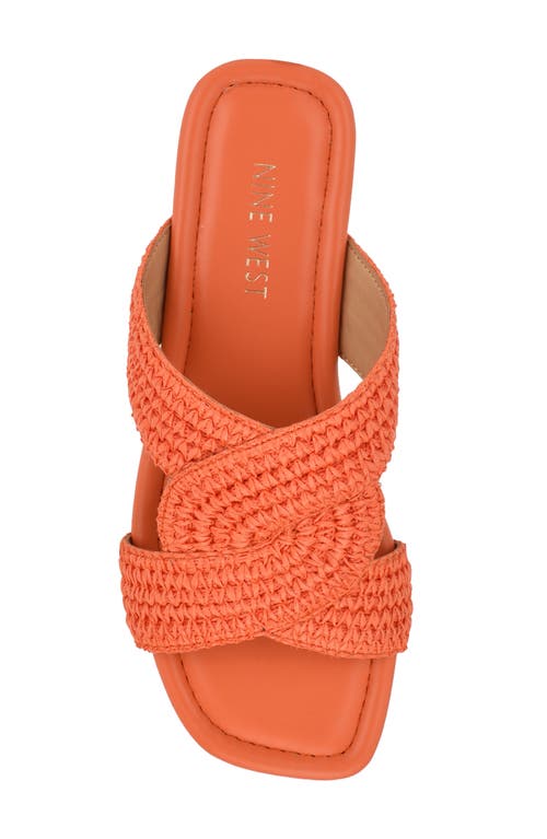 Nine West Quara Slide Sandal In Orange