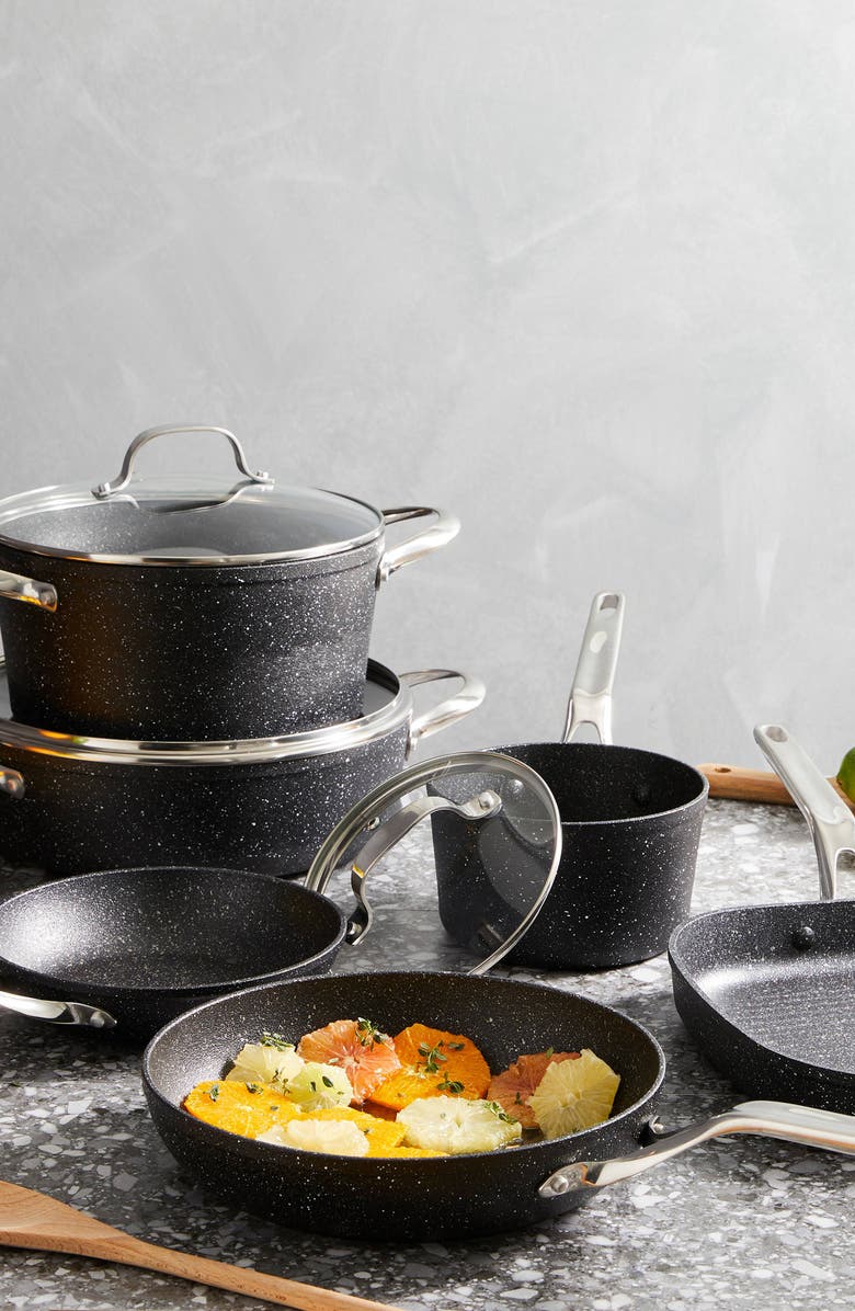 Cuisine::pro<sup>®</sup> IRONROC<sup>™</sup> 9-Piece Cookware Set, Alternate, color, Black