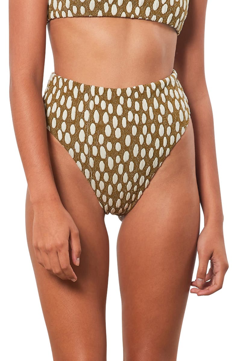 Mara Hoffman Imina High Waist Bikini Bottoms, Main, color, 