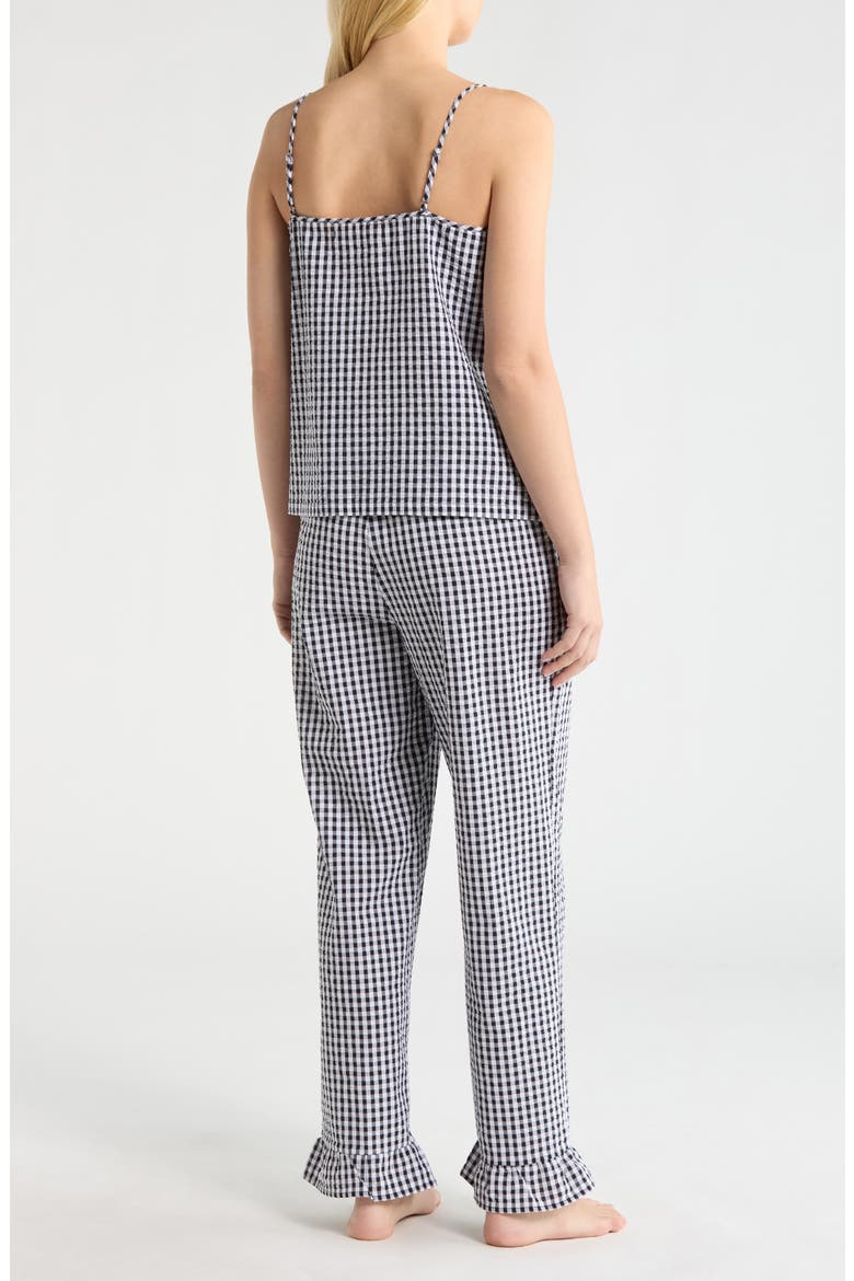 Gingham Seersucker Cami Pajamas, Alternate, color, UTILITY BLUE COMBO