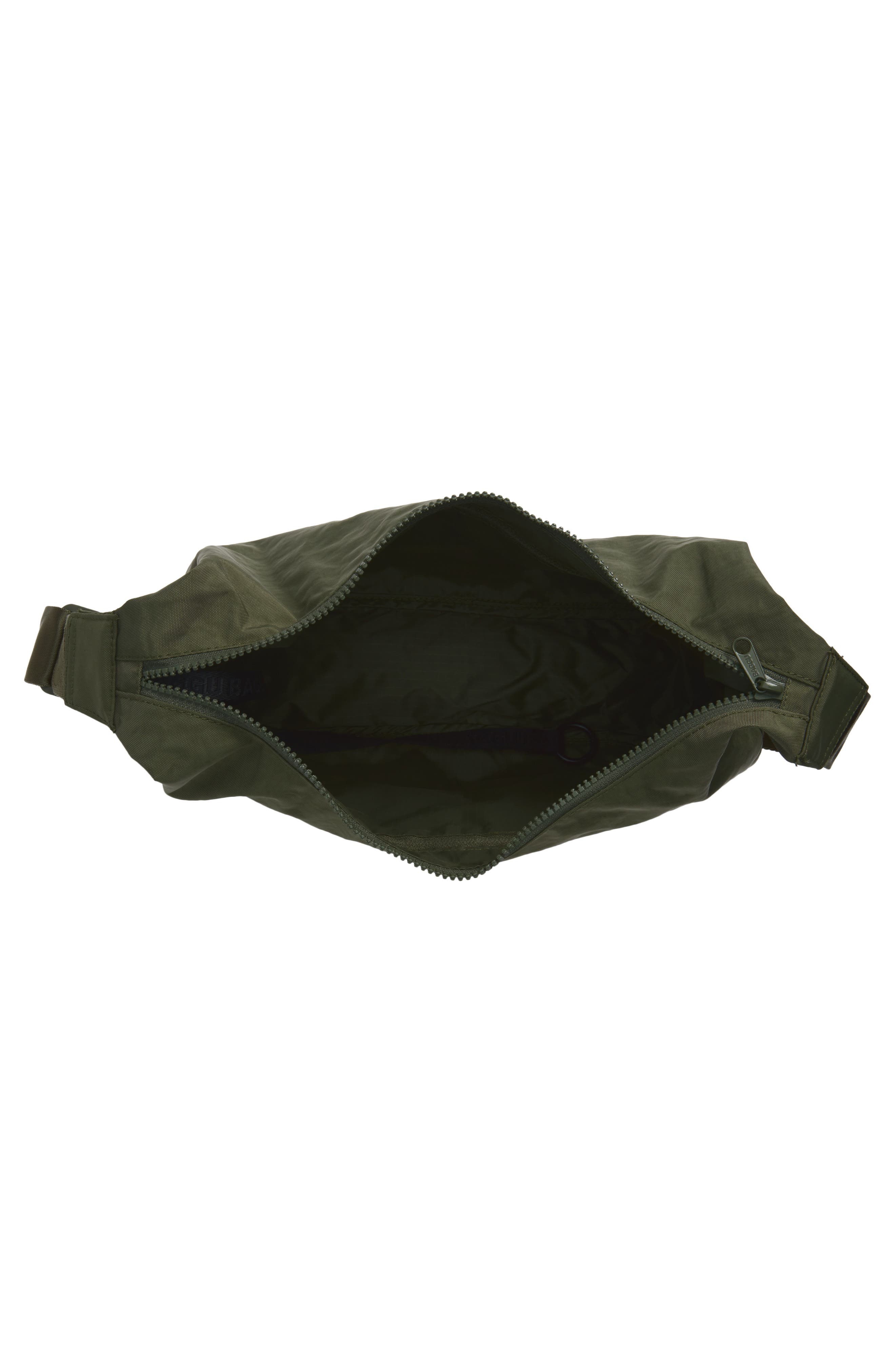 Medium Crescent Recycled Nylon Crossbody Bag, Alternate, color, CAPER