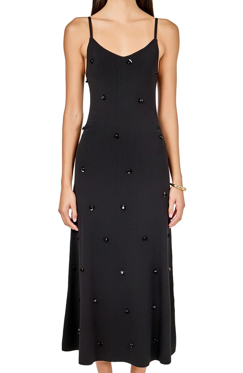 Endless Rose Embellished Knit Dress, Alternate, color, Black