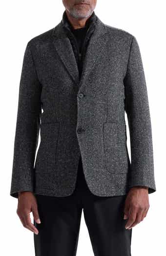 Bugatchi Herringbone Jacket with Removable Bib