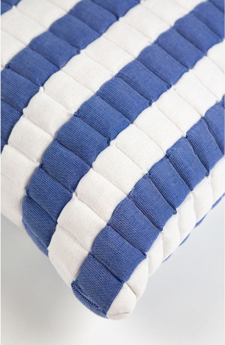 Archive New York Quilted Sujani Striped Throw Pillow, Alternate, color, Blue