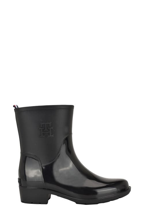Tommy Hilfiger Crest Rain Boot In Black