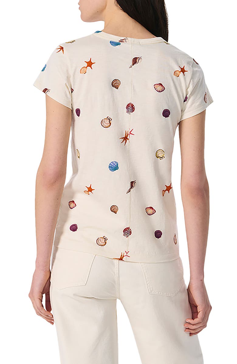 rag & bone Seashell Print Cotton T-Shirt, Alternate, color, Ivy