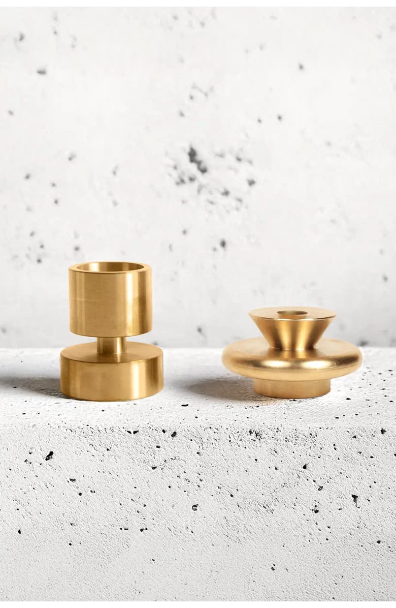 54Celsius Brass Taper Candle Holder, Alternate, color, Brass Holder