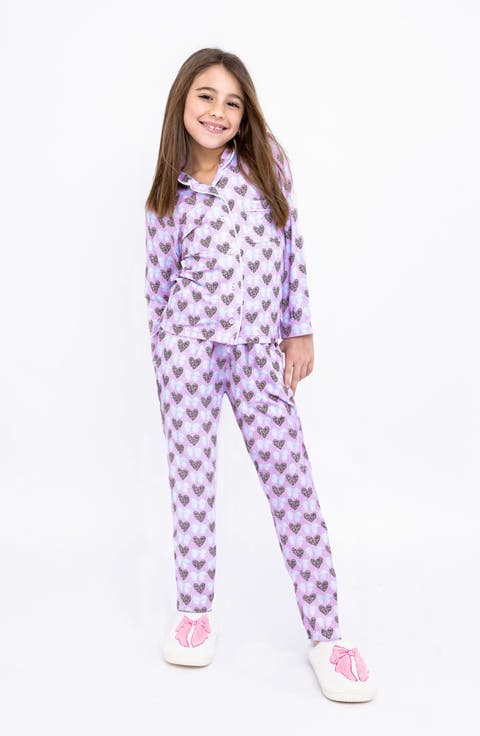 Printed Jersey Long Sleeve Pajama Pant Set