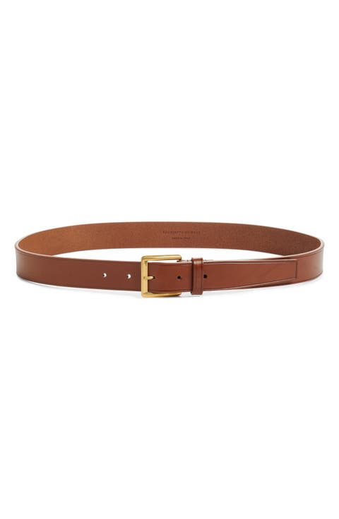 New Line Buckle Leather Belt