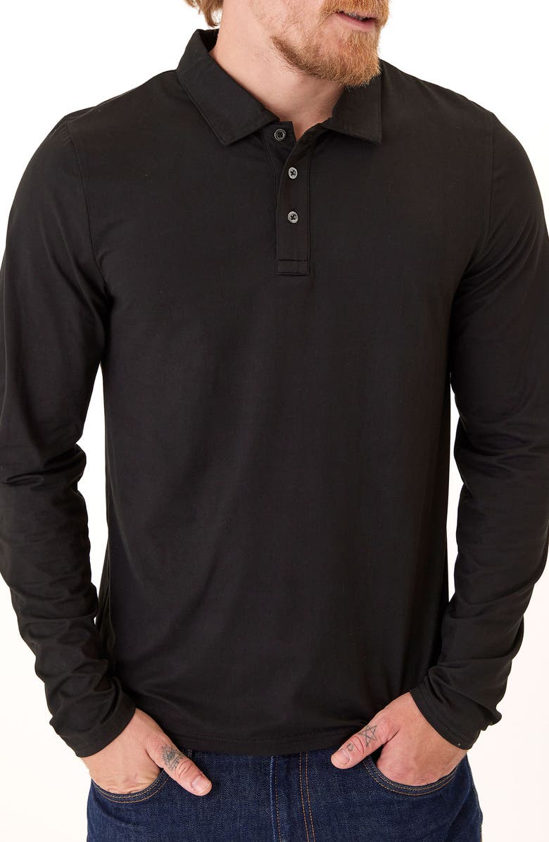 Threads 4 Thought Luxe Jersey Long Sleeve Polo, Main, color, 