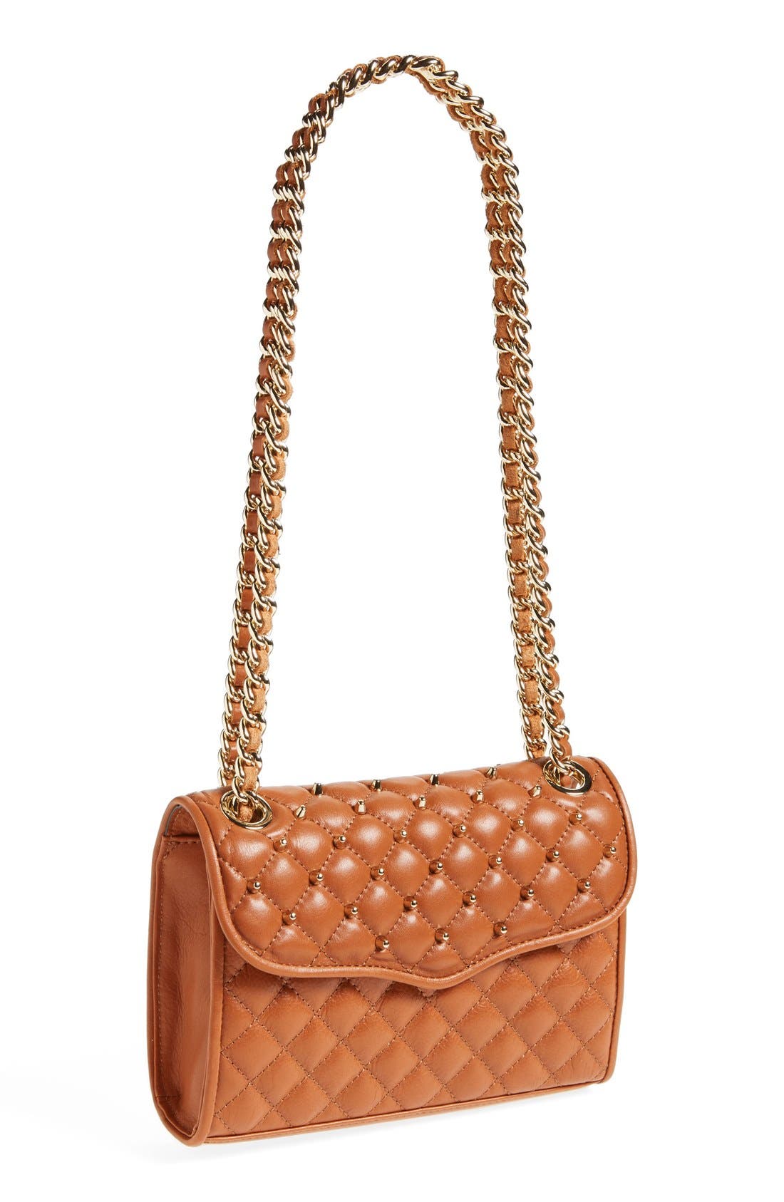 Rebecca Minkoff 'Mini Quilted Affair with Studs' Shoulder Bag, Main, color, 