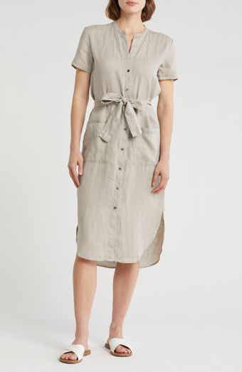 James Perse Elongated Tie Waist Shirtdress