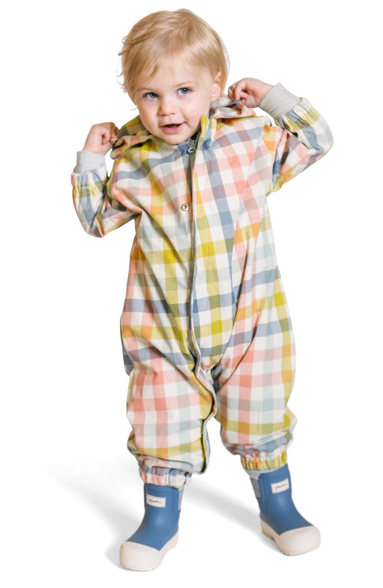 Pehr Kids' Park Hooded Organic Cotton Rain Suit, Alternate, color, Picnic