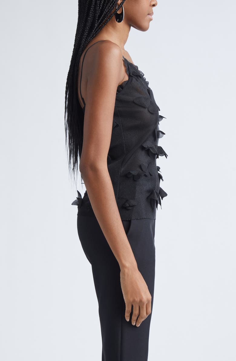 Coperni Butterfly Appliqué Techno Camisole, Alternate, color, Black