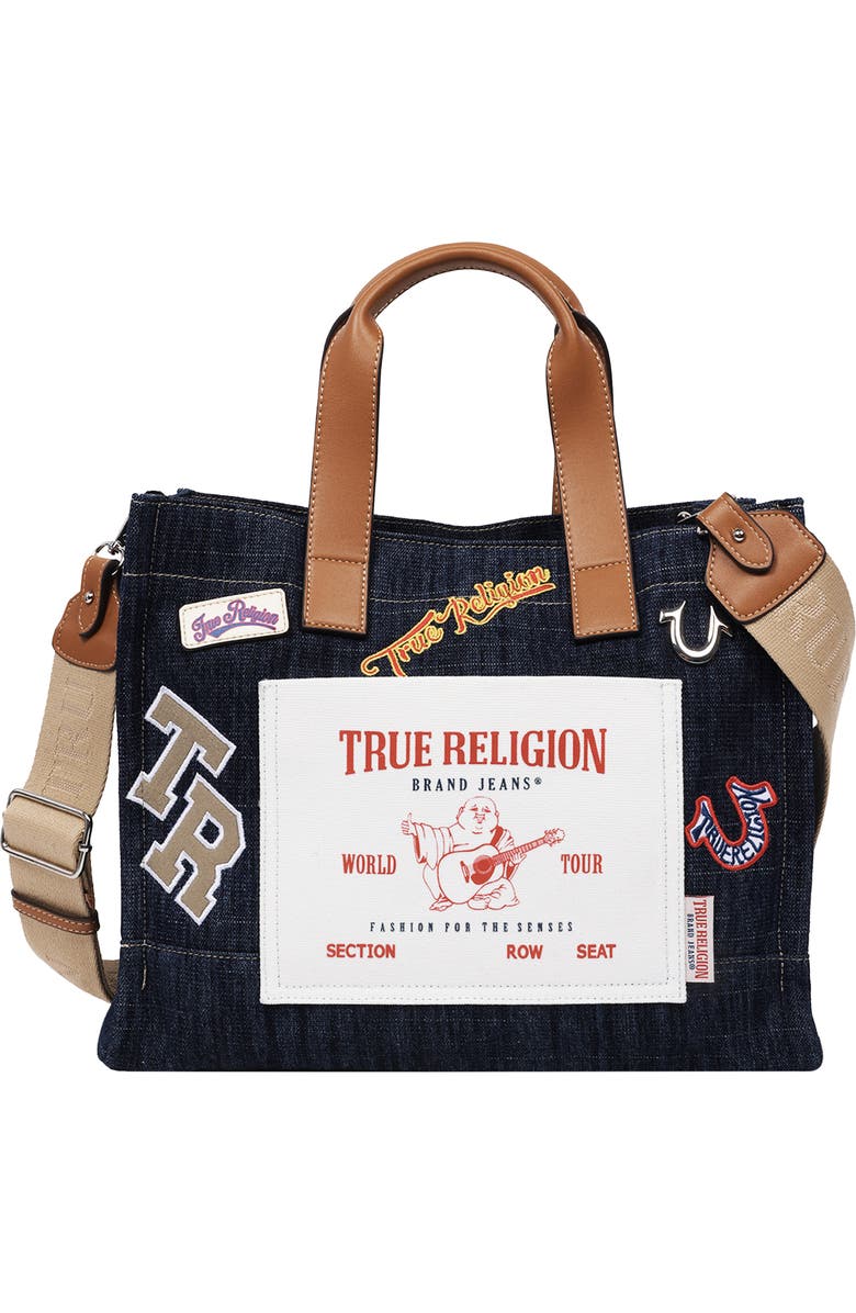 True Religion Andy Medium Patch Tote, Main, color,