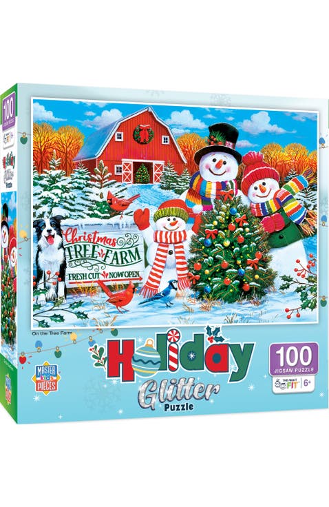 On the Tree Farm 100pc Glitter Puzzle