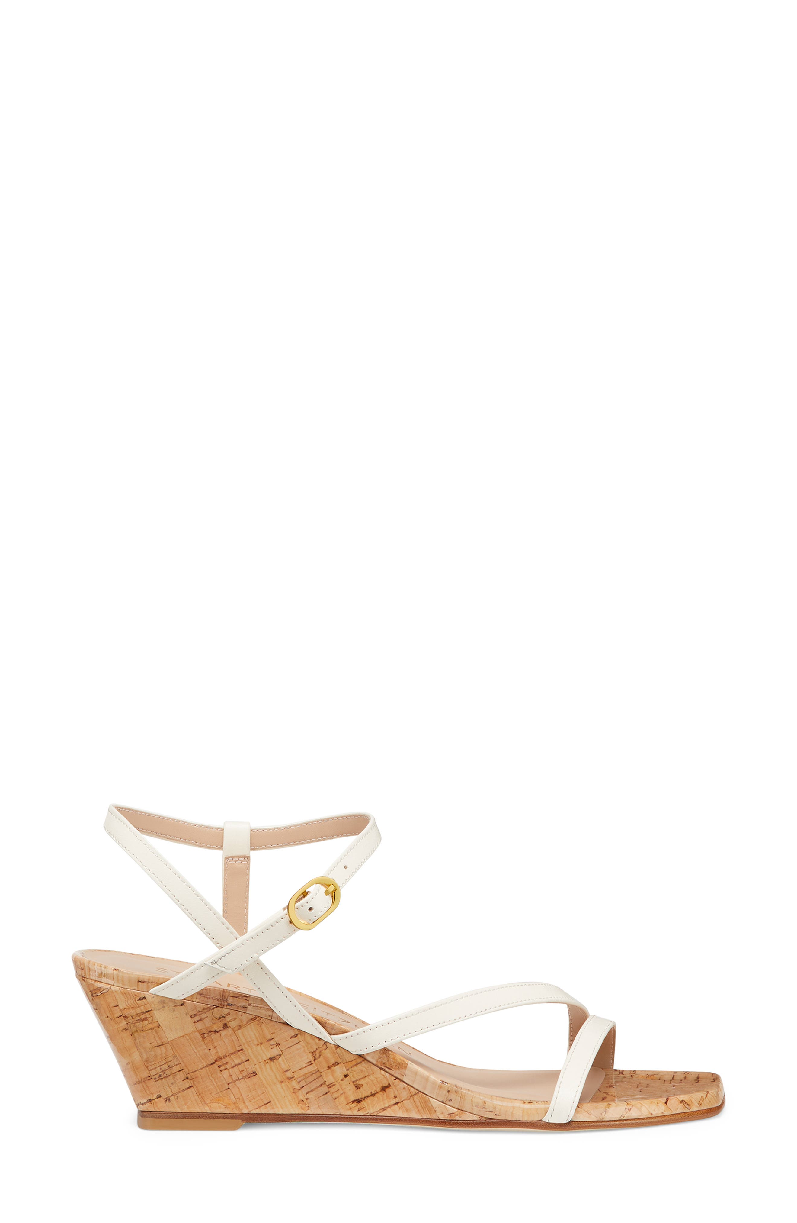 Stuart Weitzman Oasis 50 Wedge Sandal, Alternate, color, Seashell
