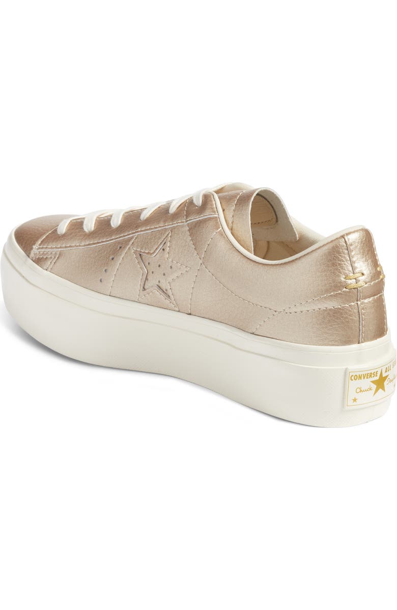 Converse Chuck Taylor<sup>®</sup> All Star<sup>®</sup> One Star Metallic Platform Sneaker, Alternate, color,