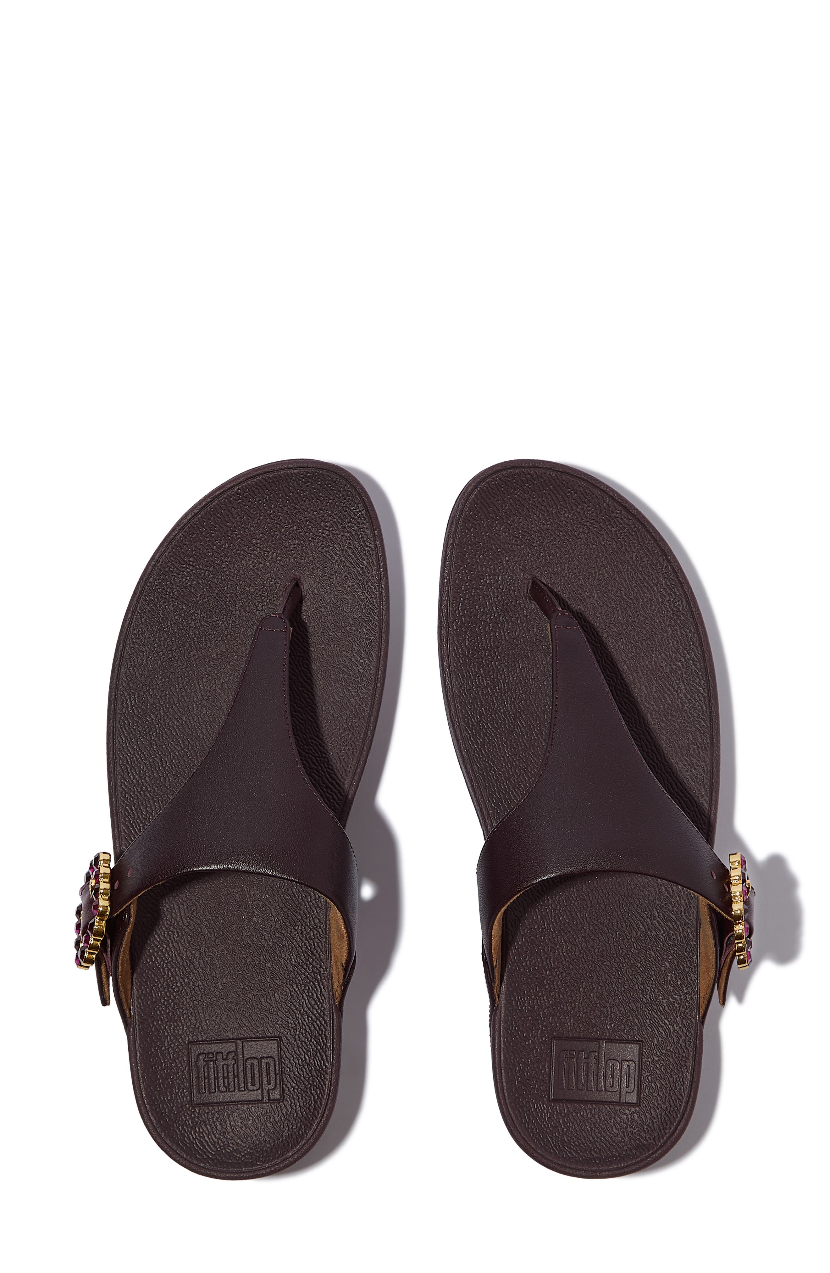 FitFlop Lulu Crystal Buckle Sandal, Alternate, color, Plumberry