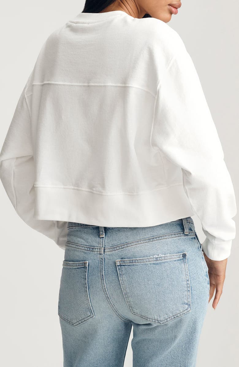 Mavi Jeans Relaxed Crop Cotton Sweatshirt, Alternate, color,
