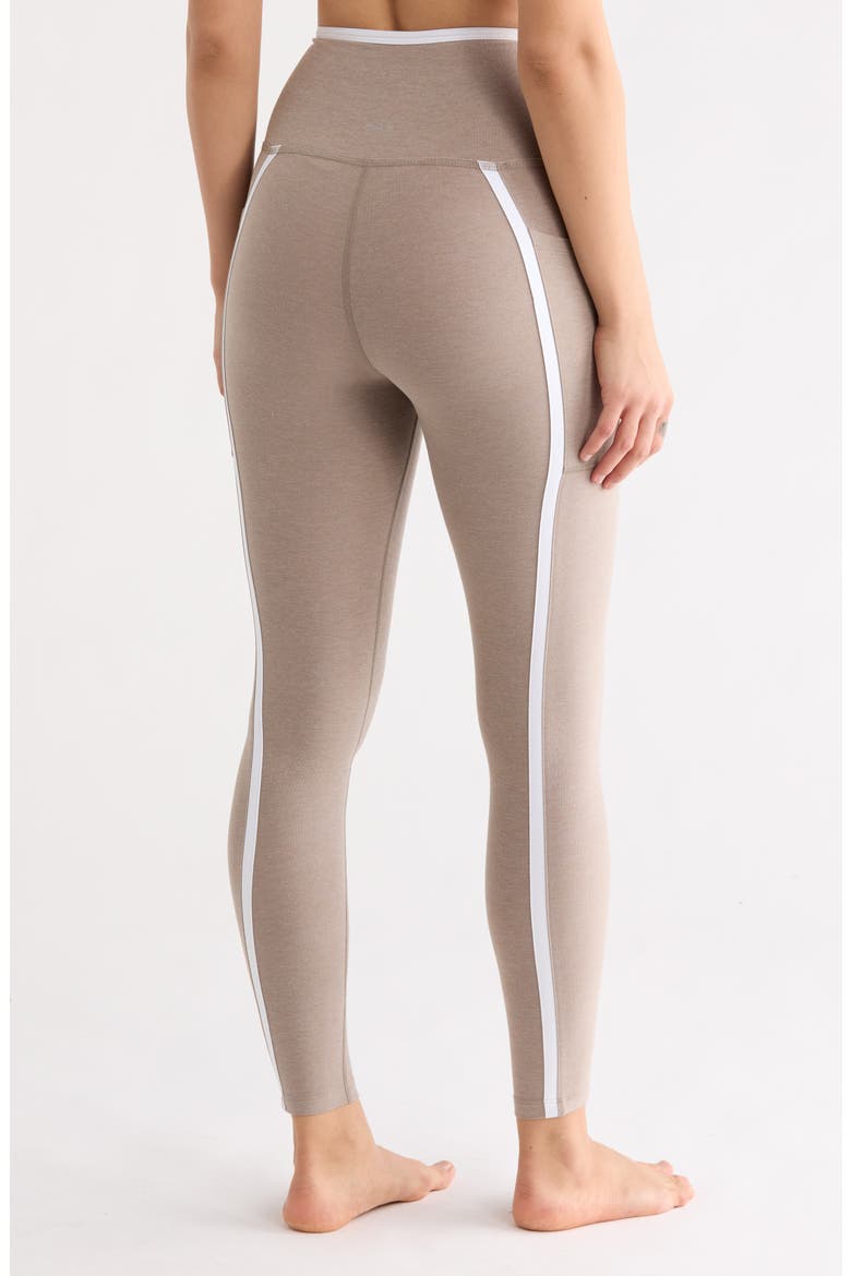 Out of Pocket Side Stripe High Waist Pocket Leggings, Alternate, color, BIRCH/CLOUD WHITE