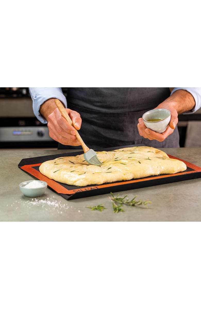 Silpat Silpain Premium Non-Stick Silicone Baking Mat for Bread, 11-5/8 x 16-1/2, Alternate, color, Orange