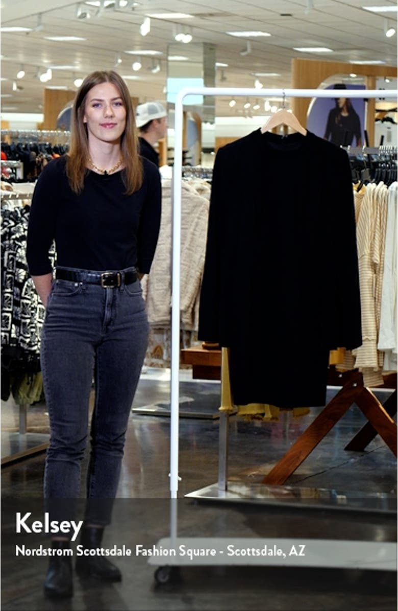 Long Split Sleeve Scuba Crepe Dress, sales video thumbnail