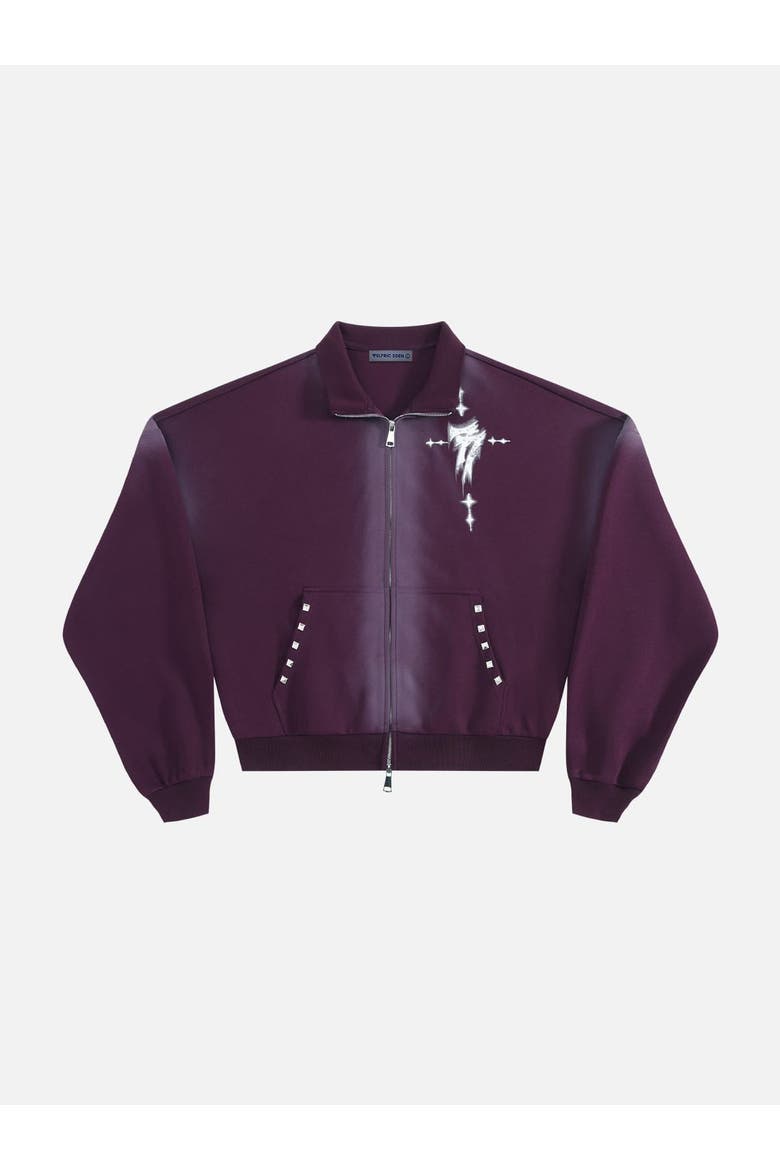 Boxy Studded Jacket, Alternate, color, Purple