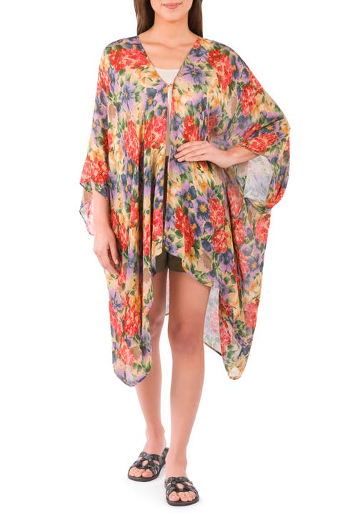 Floral Short Ruana