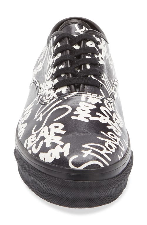 Comme Des Garçons Graphic Leather Sneaker In Multi