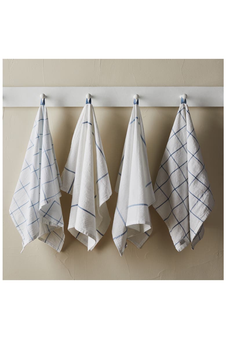 Essential Set of 4 Flour Sack Kitchen Towels, Alternate, color, PEPPERCORN