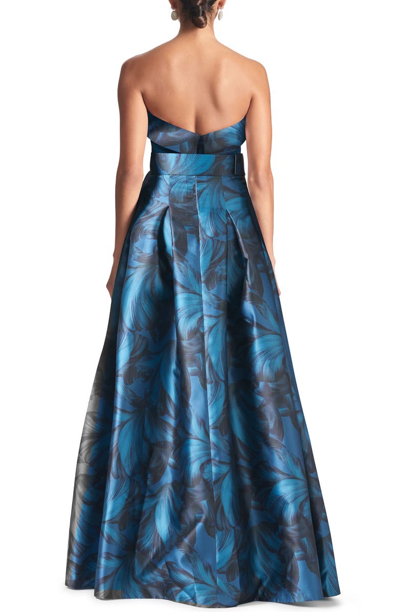 Sachin & Babi Brielle Floral Strapless Mikado Gown, Alternate, color, 