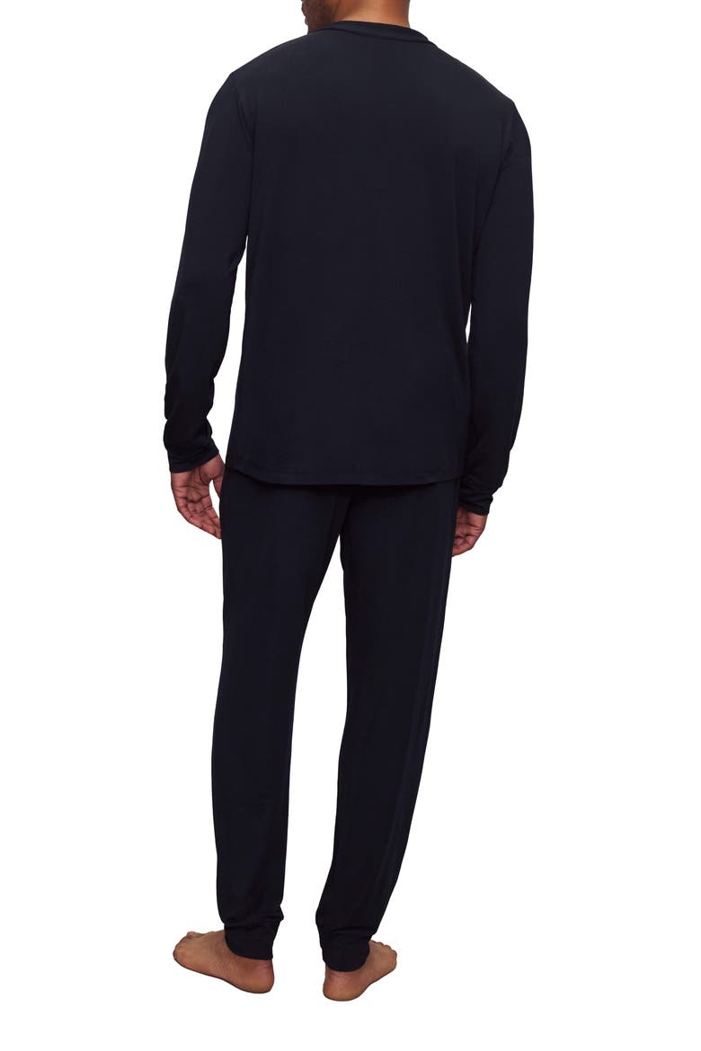 Henry Jersey Pajamas, Alternate, color, BLACK